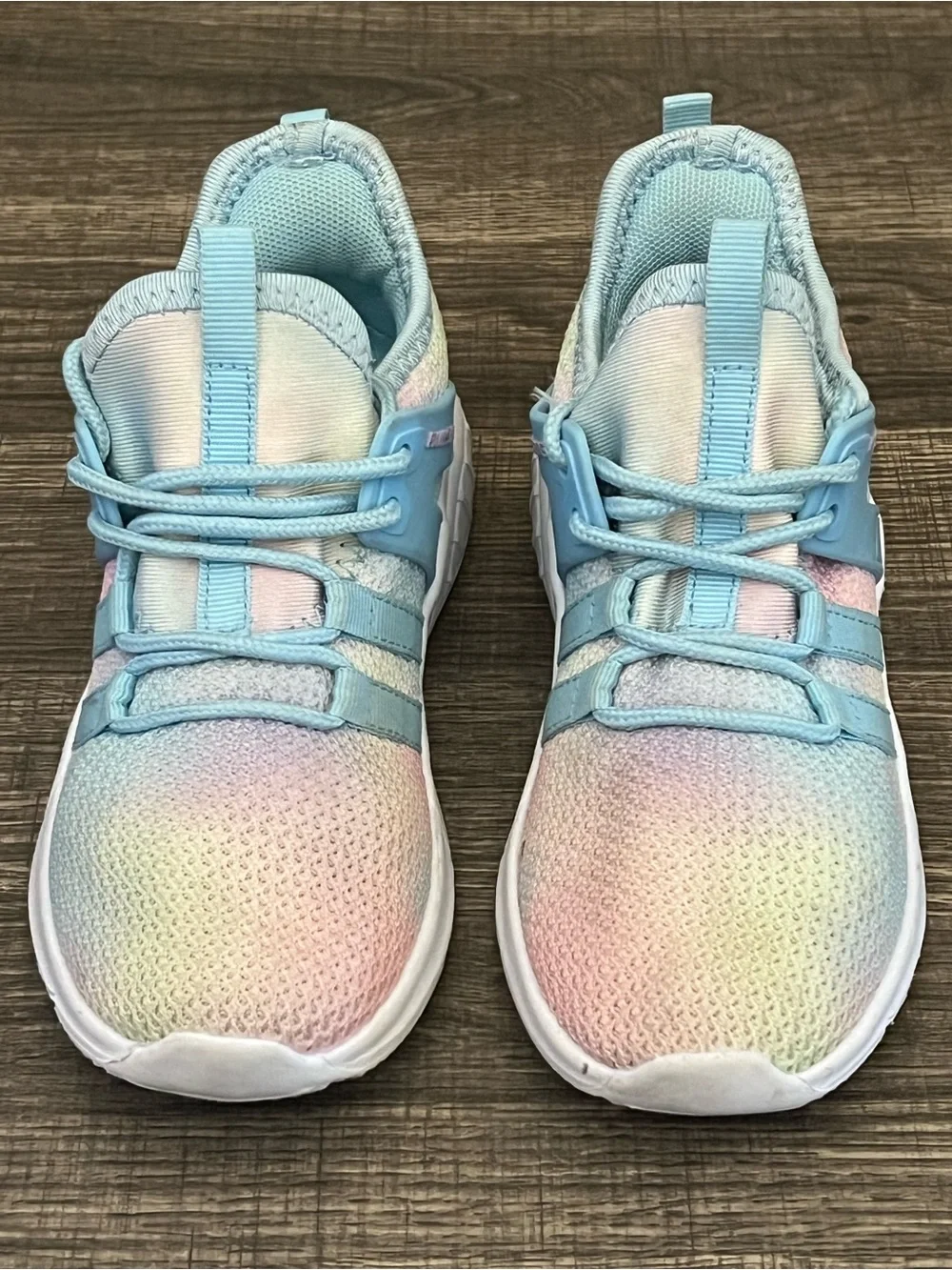 Kids Rainbow Tie Dye Athletic Shoes Size 12